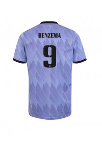Real Madrid Karim Benzema #9 Voetbaltruitje Uit tenue 2022-23 Korte Mouw